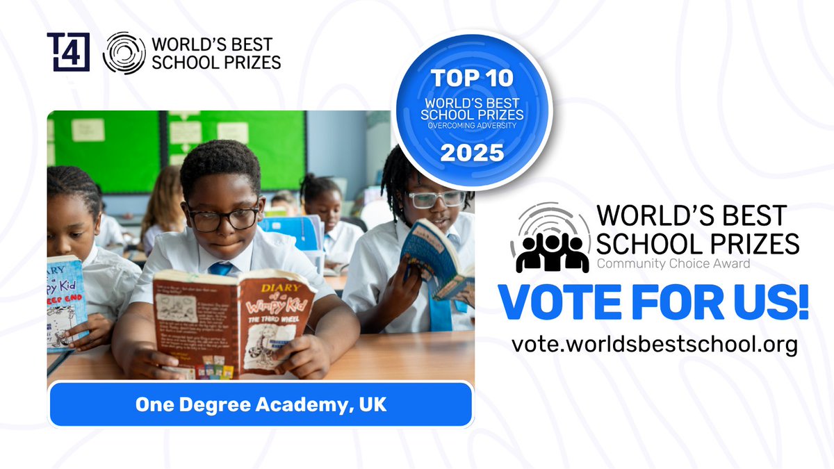 One Degree Academy is a World’s Best School Prize finalist! #wbs <a href="/T4EduC/">T4 Education</a>

Vote for us in the Community Choice Awards: vote.worldsbestschool.org/publicvote25/e…