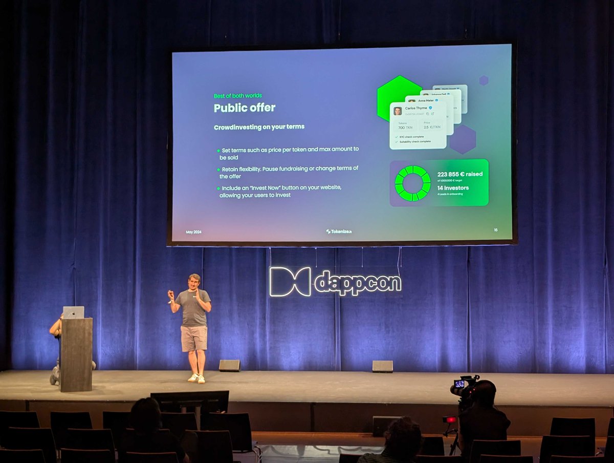 What a week, and it's only Wednesday! Tokenize.​​it CEO Christoph Jentzsch has been on a whirlwind tour doing presentations at #DappCon, #VCDay and #StableCoinDay in Berlin, and today in Leipzig for the #MACHN Festival.

That's four talks in three days for hundreds of attendees.
