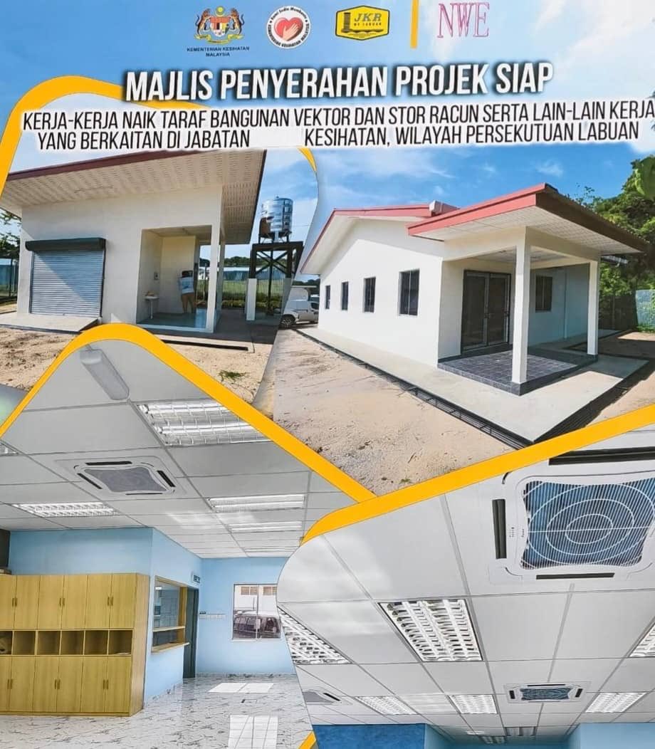 JKR Labuan (@jkrlabuan) on Twitter photo Majlis Penyerahan Ringkas Kerja-kerja Naik Taraf Bangunan Vektor Dan Stor Racun Serta Lain-Lain Kerja Yang Berkaitan Di Jabatan Kesihatan Wilayah Persekutuan Labuan. - Siap ikut jadual
<a href="/RoslanisE/">Roslan bin Ismail</a>
<a href="/TKPKR_Infra/">TKPKR (Sektor Infra)</a>
<a href="/Shahrom_007/">Mohd Shahrom</a>
<a href="/IPJKR_Official/">JKR Malaysia Rasmi</a> Majlis Penyerahan Ringkas Kerja-kerja Naik Taraf Bangunan Vektor Dan Stor Racun Serta Lain-Lain Kerja Yang Berkaitan Di Jabatan Kesihatan Wilayah Persekutuan Labuan. - Siap ikut jadual
<a href="/RoslanisE/">Roslan bin Ismail</a>
<a href="/TKPKR_Infra/">TKPKR (Sektor Infra)</a>
<a href="/Shahrom_007/">Mohd Shahrom</a>
<a href="/IPJKR_Official/">JKR Malaysia Rasmi</a>