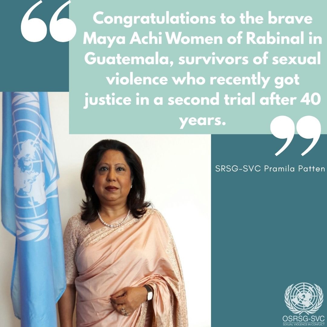 It is important to continue supporting the Maya Achi women’s journey of healing and redress not only for them but their children, families and communities so this will never happen again.