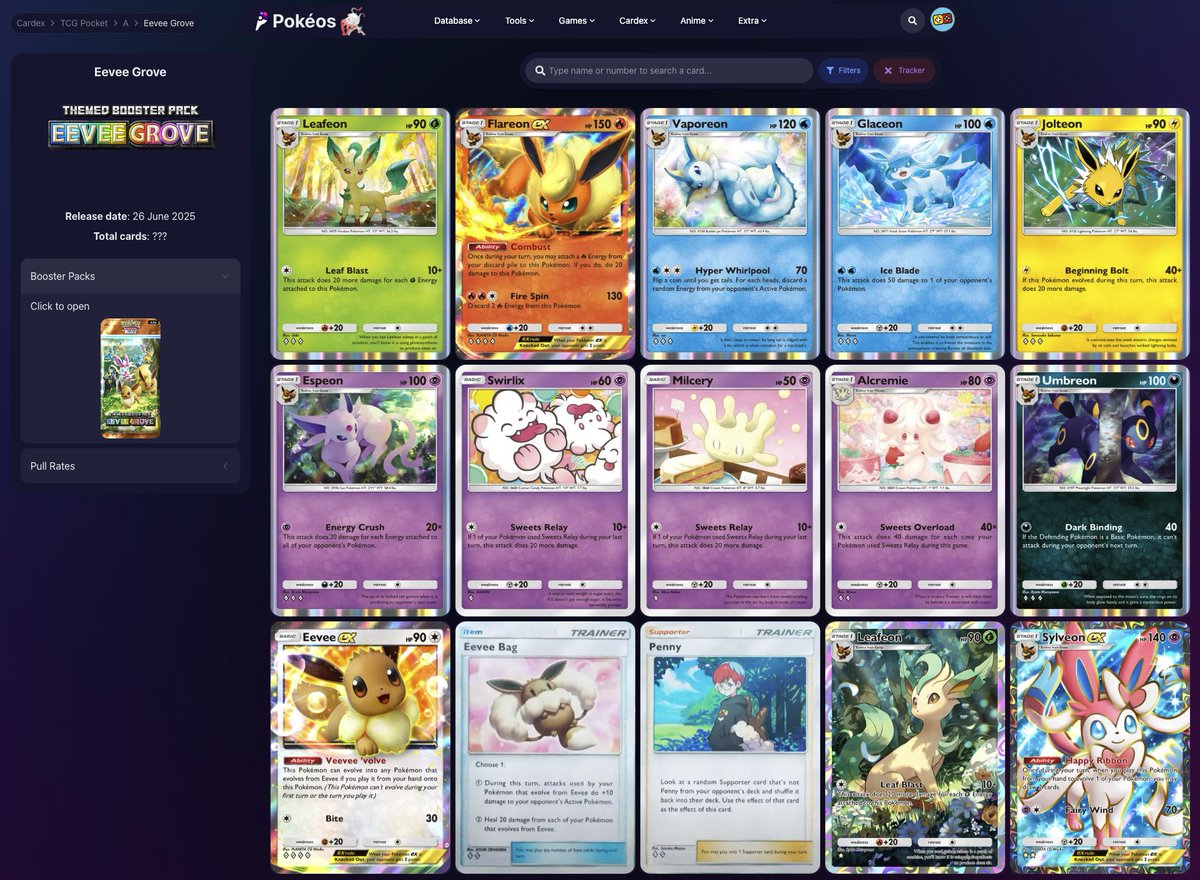 pokemon tcg pocket eevee grove all cards Forget Prismatic Evolutions, Pokmon Pocket's Eeveelutions set is un-scalpable