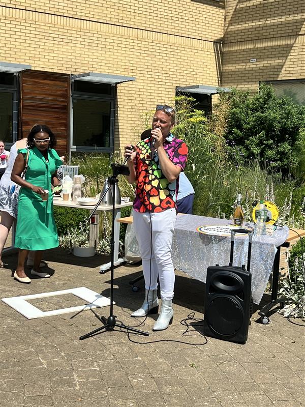 As it's Pride Month, staff came together in the Lavender Garden at Queen's Hospital to enjoy the sunshine, music and celebrations 🌈