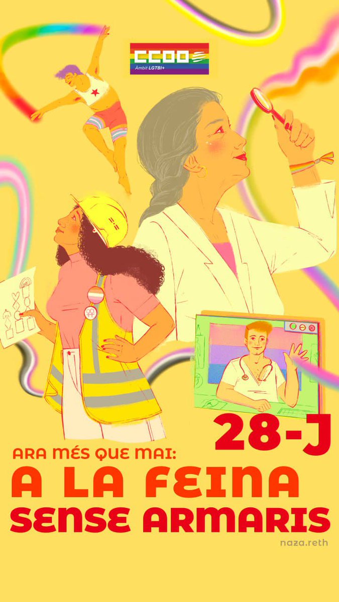 ARA MÉS QUE MAI, celebrem la DIVERSITAT, reivindiquem la IGUALTAT EFECTIVA i continuem lluitant, des del SINDICALISME pels DRETS DE LES PERSONES LGBTI+ 🏳️‍🌈🌈