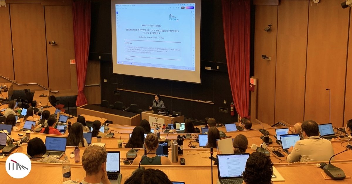 CAUSALab's tweet image. Good morning, Advanced Confounding Adjustment (ACA)! ✨
@joy_shi1 kicks the day off with a hands-on session: estimating the effect of static treatment strategies via parametric g-formula. #causalinference #publichealth