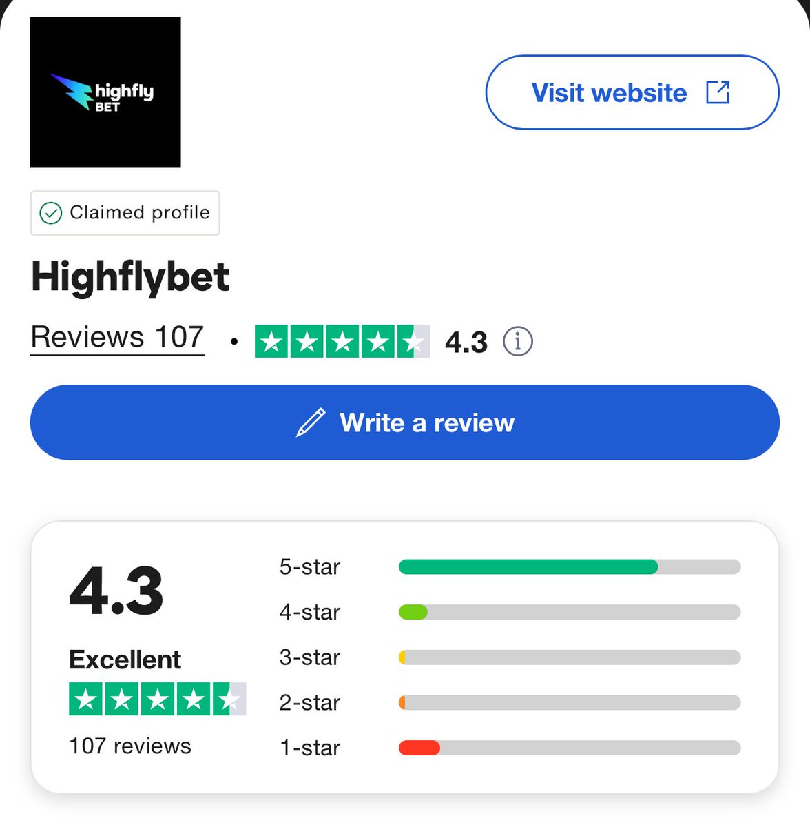Code XELF (@codexelf) on Twitter photo This website banned my account for winning too much and didn’t let me withdraw my funds <a href="/highflybet/">Highflybet</a>
How do they even have 4.3 stars on Trustpilot?
Do what needs to be done.
trustpilot.com/review/highfly… This website banned my account for winning too much and didn’t let me withdraw my funds <a href="/highflybet/">Highflybet</a>
How do they even have 4.3 stars on Trustpilot?
Do what needs to be done.
trustpilot.com/review/highfly…