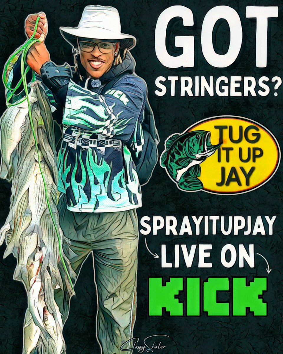 Live now on <a href="/kick/"></a>  how many will we catch today? 🎣💪🏾 come tune in on the best platform! 💯