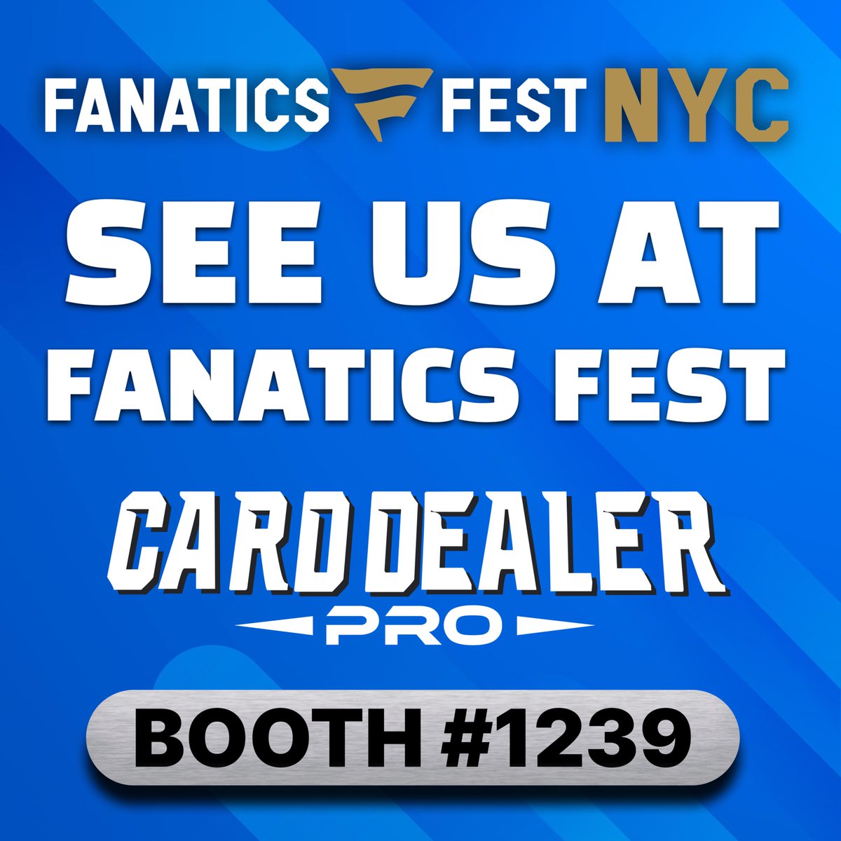 Card Dealer Pro (@carddealer_pro) on Twitter photo See Card Dealer Pro at <a href="/FanaticsFest/">Fanatics Fest</a> in New York City this weekend!
Find our booth, #1239, near the entrance to the show, next to FIFA. We will be giving away a Ricoh 8170 scanner and much more! See Card Dealer Pro at <a href="/FanaticsFest/">Fanatics Fest</a> in New York City this weekend!
Find our booth, #1239, near the entrance to the show, next to FIFA. We will be giving away a Ricoh 8170 scanner and much more!