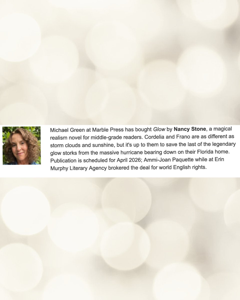 Nancy Stone (@nancydstone) on Twitter photo Almost 50 years ago, a sixth grader who never won anything got a prize she kept forever, right beside her dream of writing books. The prize got tattered. So did her dream . . . but now it's come true. My debut novel ✨GLOW✨ is taking flight in 2026! #KeepGoing <a href="/marblepressbook/">Marble Press</a> Almost 50 years ago, a sixth grader who never won anything got a prize she kept forever, right beside her dream of writing books. The prize got tattered. So did her dream . . . but now it's come true. My debut novel ✨GLOW✨ is taking flight in 2026! #KeepGoing <a href="/marblepressbook/">Marble Press</a>