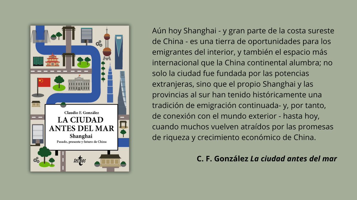 "La ciudad antes del mar", de Claudio F. González, segunda entrega de su trilogía sobre China tras "El gran sueño de China" (2021).   

tecnos.es/libro/ventana-…
