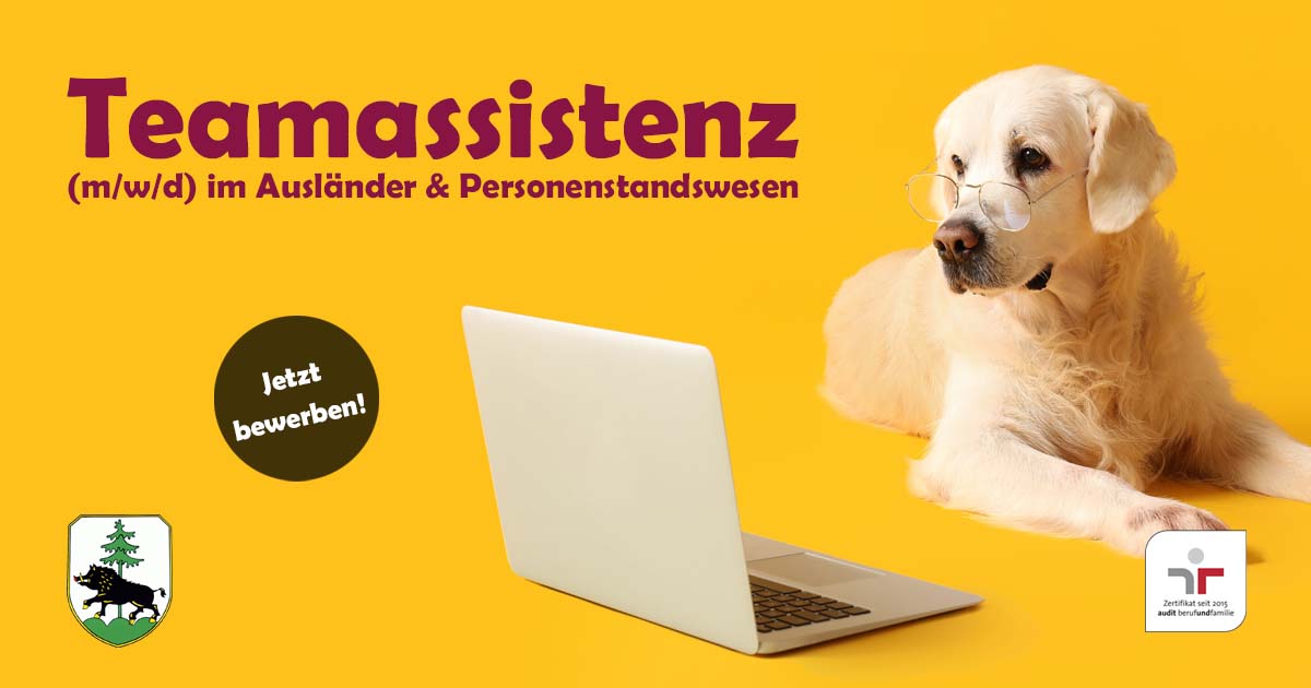 Wir suchen eine Teamassistenz für unser Sachgebiet Ausländerwesen und Personenstandswesen in Teilzeit. Alle Infos zum Job und zur Bewerbung finden Sie auf unserem Stellenportal unter: mein-check-in.de/lra-ebe/positi…

Wir freuen uns auf Ihre Bewerbung!
