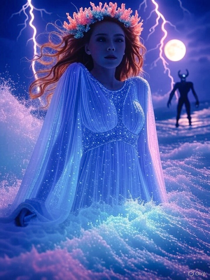 Good night, Moonlight night spirit queen  🌊 💜🖤💤