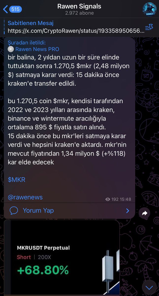 $MKR 

#HaberTrade #RawenNews #Kripto #AnlıkBilgi #Trade #news #mkr