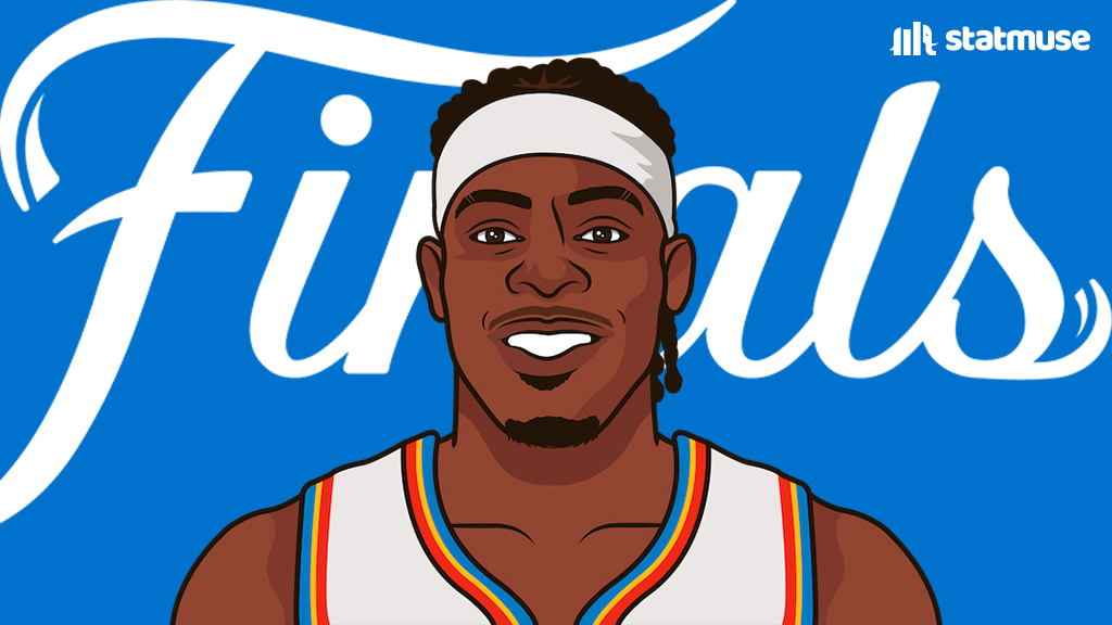 In the NBA Finals:

Reggie — 2.5 3PM | 37.5 3P%
Ray — 2.2 3PM | 43.3 3P%
Kyrie — 2.1 3PM | 36.2 3P%
Tatum — 2.7 3PM | 36.6 3P%
Dirk — 1.1 3PM | 30.2 3P%

Lu Dort — 2.8 3PM | 58.3 3P%.