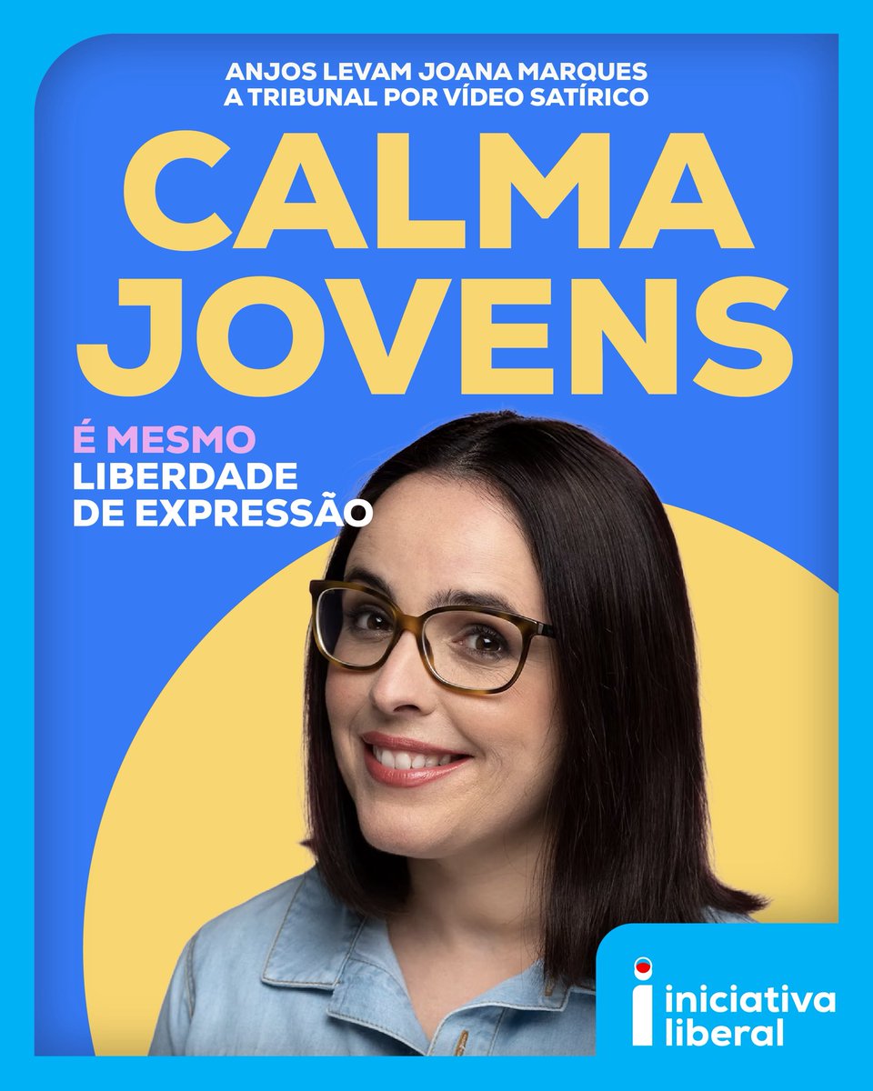 ❗CALMA JOVENS!

É mesmo liberdade de expressão. 

Como sempre e mais uma vez, a Iniciativa Liberal vem defender a liberdade de expressão, a liberdade artística, a liberdade para fazer humor e a liberdade para fazer crítica.

A crítica é e sempre foi uma componente importante do