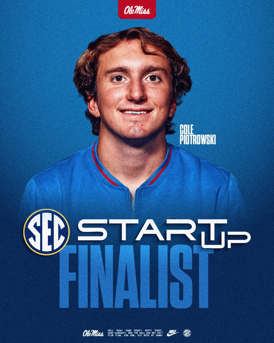 Social Responsibility and Engagement (@totalrebs) on Twitter photo Best wishes to Cole Piotrowski as he participates in the <a href="/SEC/">Southeastern Conference</a> Start Up Business Pitch Competition.
#TotalREBS | #NextLevelNIL | <a href="/TheSECU/">SEC Academics</a> Best wishes to Cole Piotrowski as he participates in the <a href="/SEC/">Southeastern Conference</a> Start Up Business Pitch Competition.
#TotalREBS | #NextLevelNIL | <a href="/TheSECU/">SEC Academics</a>