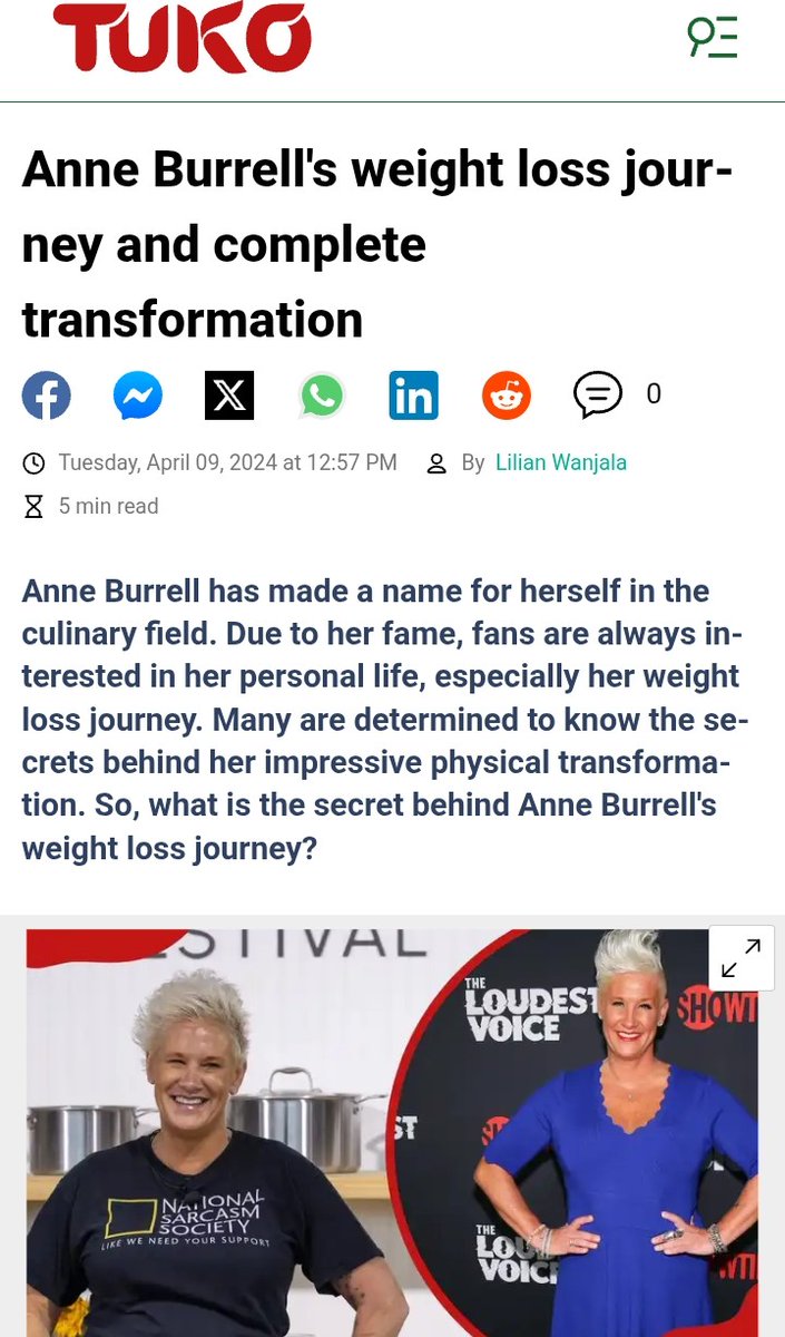 lawyer_sophie's tweet image. May she rest in peace. This was one of the last articles I saw of her. The very last one was praising her incredible weight loss. 
May her family find comfort. Amen.
#AnneBurrell