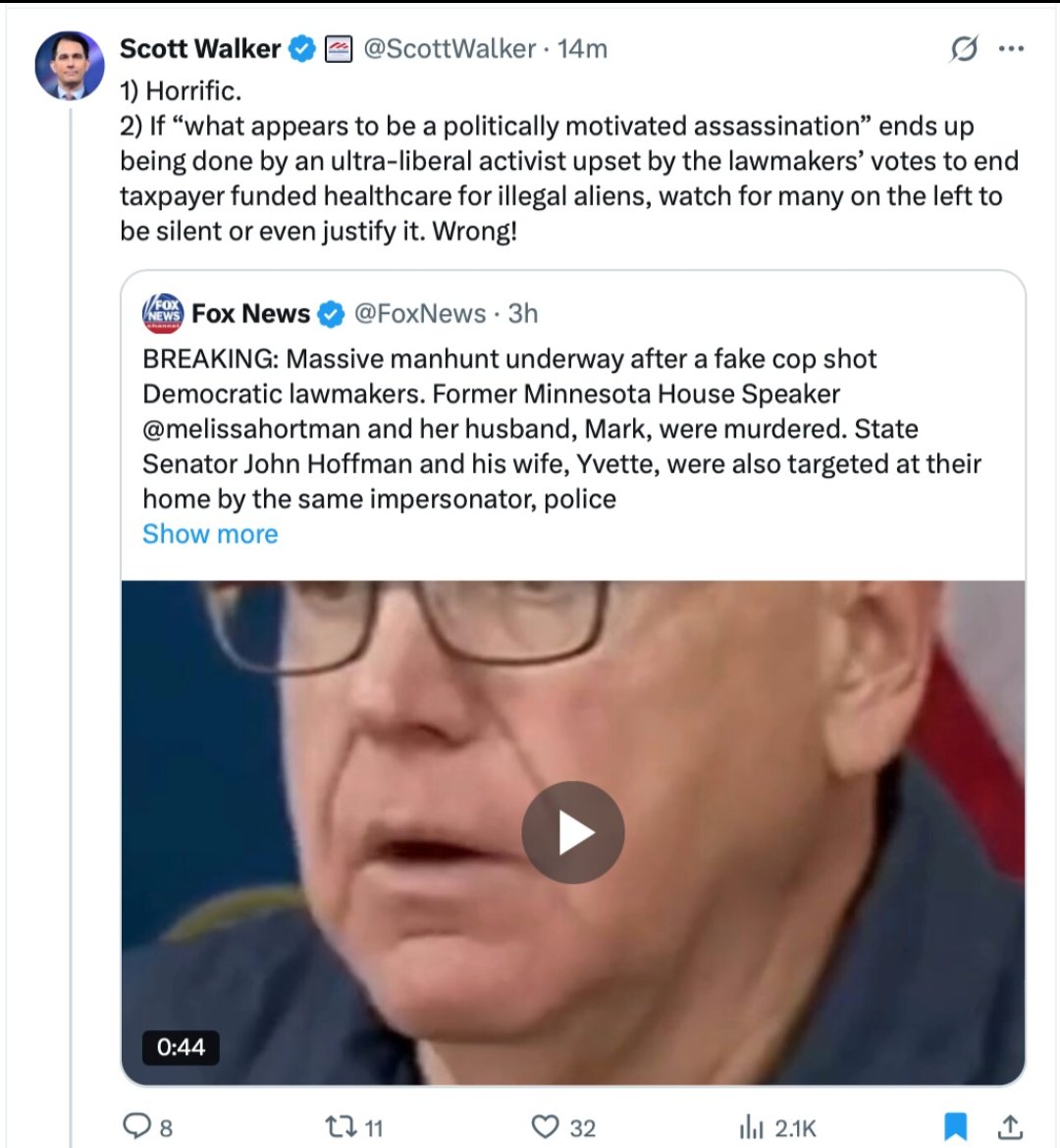 I've fled from tyranny in my life. I've been a part of night time raids after people named names. I can 💯💯 guarantee that people like Scott Walker would absolutely sell out his own family if it meant saving his own hide.