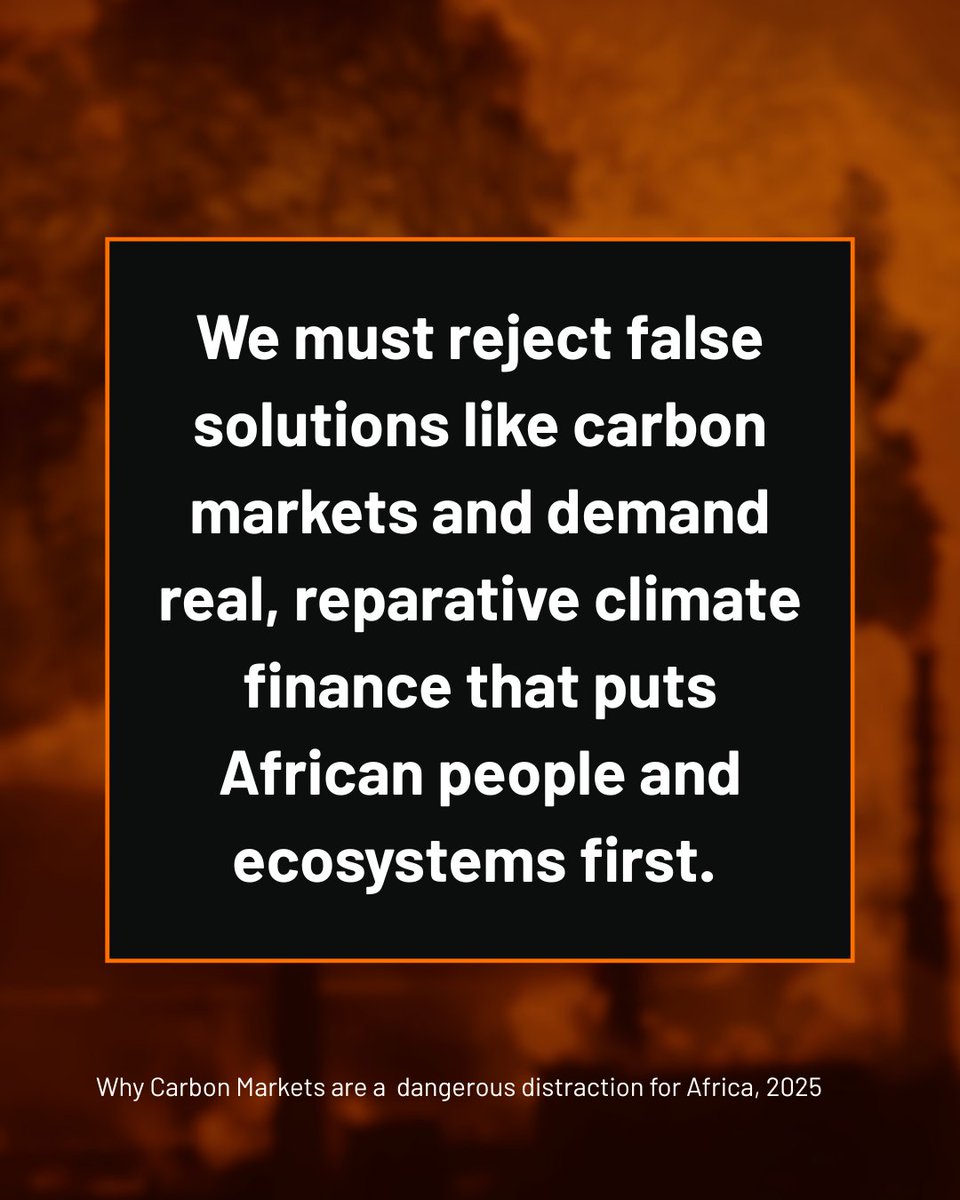 Carbon markets have failed to deliver on promises of development and climate justice for African countries. 

Instead, they have allowed polluting companies to profit while Africa suffers. This campaign explains why we need to rethink carbon market solutions.

Read our new