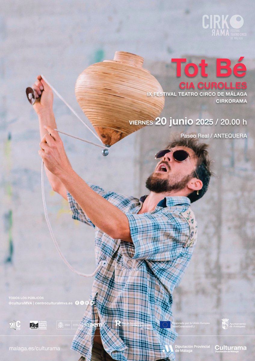 🤹🏻 Antequera, parada obligatoria del IX Festival de Circo de #Málaga con el espectáculo 'Tot bé'

Humor y habilidad en manos de Francisco Vals y Skye Cerdà

▫️Viernes 20 junio
▫️En el Paseo Real
▫️A las 20.00h

👉🏽Sumando en #cultura para todas las edades

#Antequera es #MásCiudad