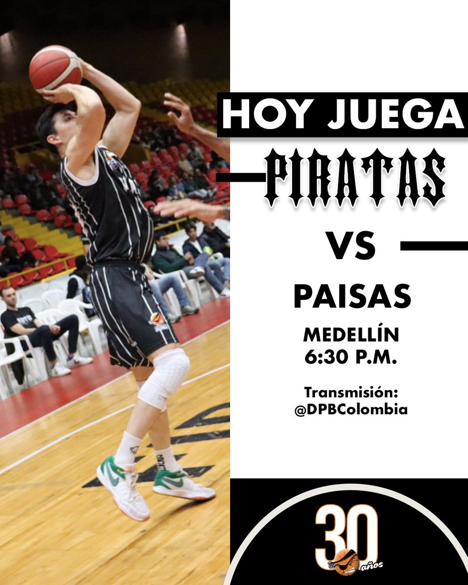 ¡🏴‍☠️HOY JUEGA PIRATAS EN MEDELLÍN!

🔥El equipo del parche sale a la carretera para medirse con los Paisas en el Iván De Bedout.

¡Vamos a cerrar con todo, Piratas!

#PiratasEsBogotá