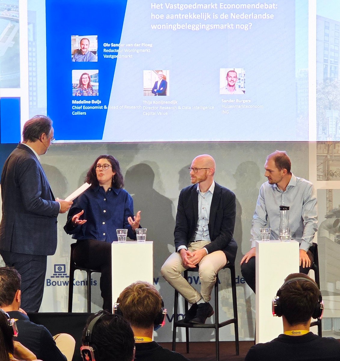 Madeline Buijs bespreekt de woningbeleggingsmarkt in het Economendebat van Vastgoedmarkt op PROVADA.