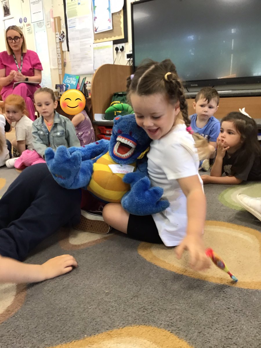 We had a special visitor this morning. We could tell our dentist lots about how to brush teeth and we loved the story she read about someone who didn’t like brushing their teeth!