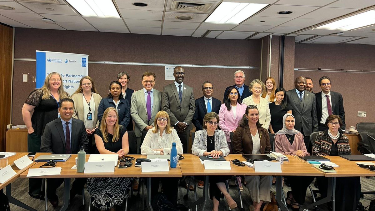 Another inspiring forum! <a href="/UNDP/">UN Development</a> hosts the review mtg of our Tripartite Partnership w/<a href="/UNHumanRights/">UN Human Rights</a> <a href="/Ganhri1/">GANHRI</a> to support national human rights institutions. 
On the agenda: #NHRIs role to prevent crises, advance digital &amp; environmental rights.

More on TPP: go.undp.org/UuY