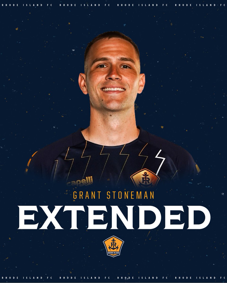 Set in Stone(man) 💪 

#RIFC announced today that it has signed defender Grant Stoneman to a contract extension.

📰 bit.ly/3TtA3Ki