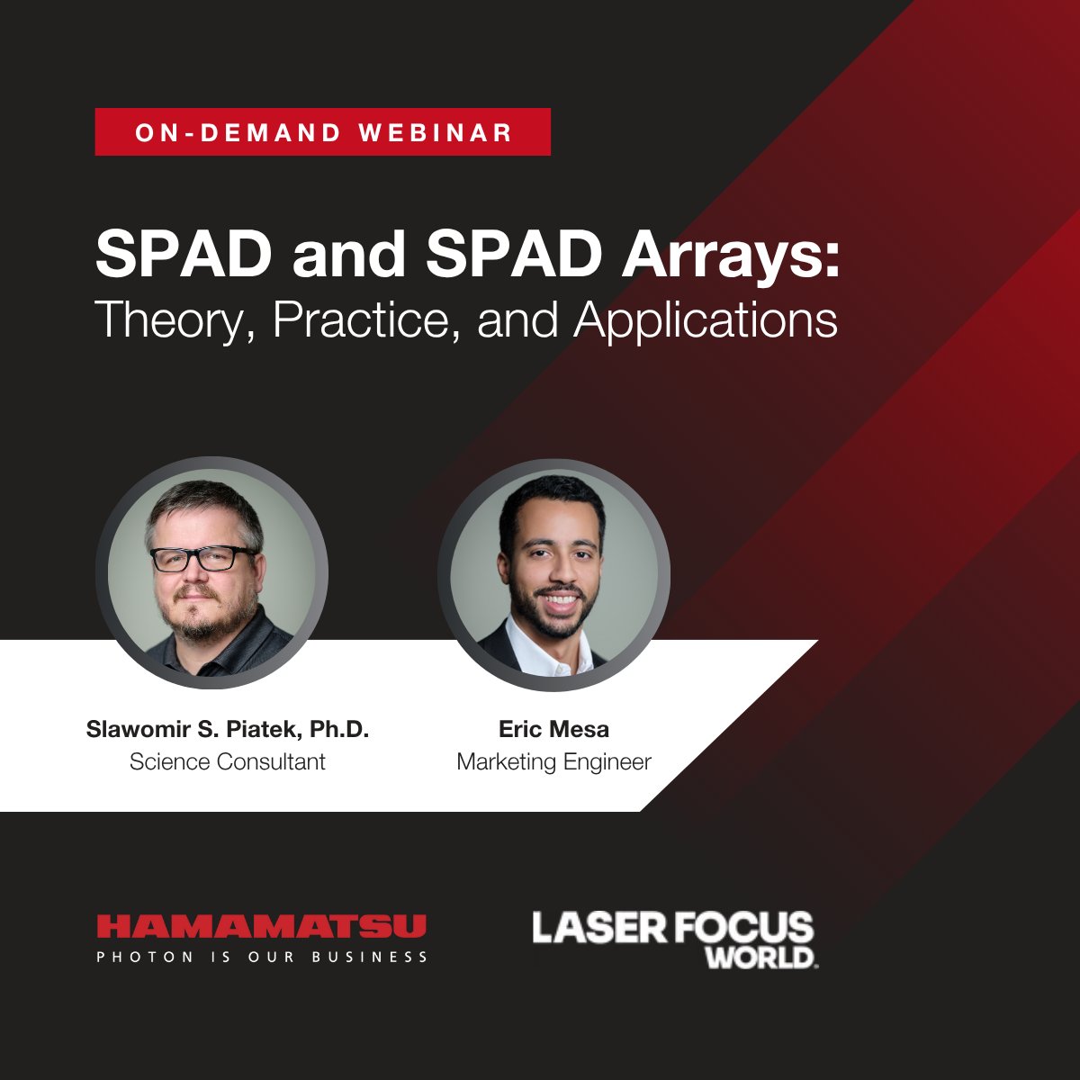 Now on-demand 💻SPAD and SPAD Arrays: Theory, Practice, and Applications  
The video highlights SPAD's unique ability to enhance photon detection efficiency and the sensor’s use in key applications.

Watch it here: ow.ly/j2Y750W11Bm