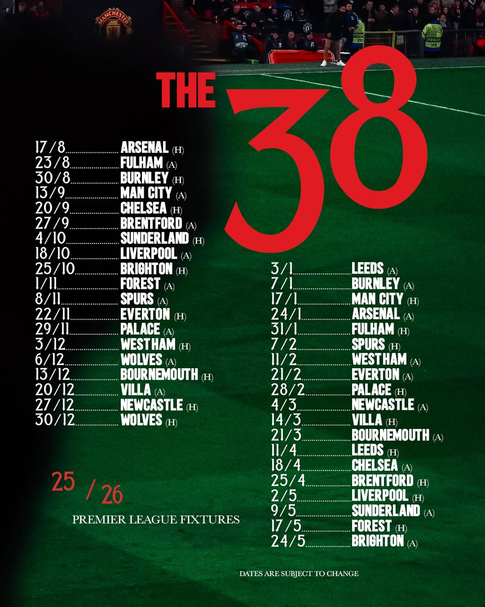 Every #PL fixture that awaits the Reds in 2025/26 🗓️