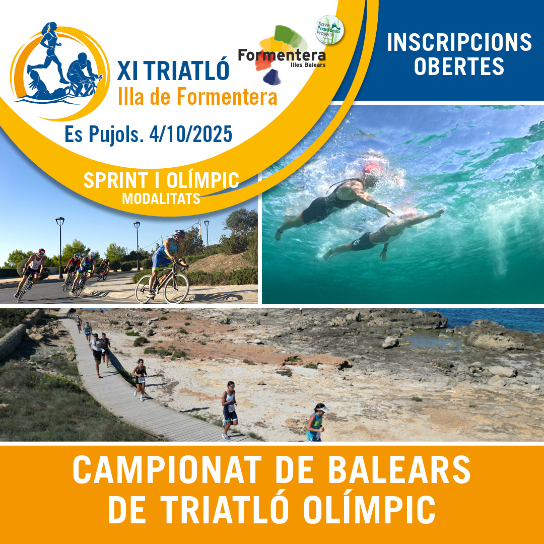 🏊‍♂️🚴‍♀️🏃‍♂️ Inscripcions obertes #TriatlóFormentera!
📅 4 d’octubre | 📍Es Pujols
🏆 Campionat de Balears de Triatló Olímpic
🏅Modalitats: Sprint i Olímpic

Inscriu-te ara ⤵️
unisportconsulting.com/triatlonformen…