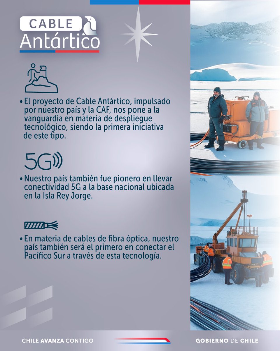 Subsecretaría de Telecomunicaciones (@subtel_chile) on Twitter photo ¡El Cable Antártico convertirá a Chile en el primer país de Latinoamérica en conectarse al continente blanco a través de una conexión de fibra óptica!
Participa en el seminario que realizará el
<a href="/gore_magallanes/">Gore Magallanes Oficial</a> este jueves 19 de junio
👉youtube.com/live/HBU9qrOQK… ¡El Cable Antártico convertirá a Chile en el primer país de Latinoamérica en conectarse al continente blanco a través de una conexión de fibra óptica!
Participa en el seminario que realizará el
<a href="/gore_magallanes/">Gore Magallanes Oficial</a> este jueves 19 de junio
👉youtube.com/live/HBU9qrOQK…