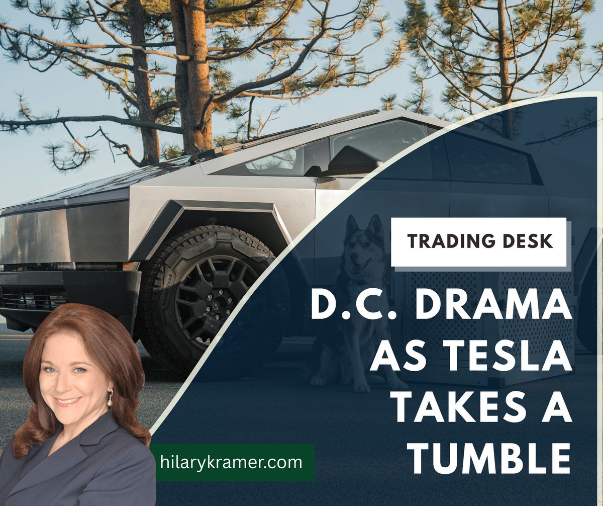 Tesla just took a 14% hit, not due to market fundamentals. A fiery feud between Elon Musk and the President over government spending has investors scrambling and contracts on the line.

Check Hilary Kramer's thoughts on this: hilarykramer.com/tradingdesk/tr… 

#TeslaTumble #HilaryKramer