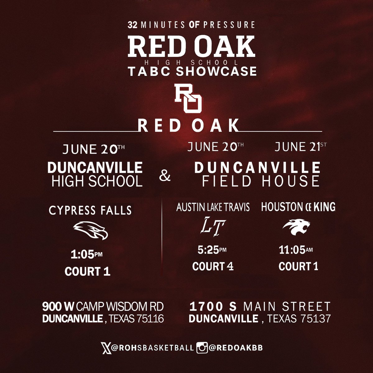 RedOakHS_boysbasketball (@rohsbasketball) on Twitter photo Almost go time!! Coaches come take a look at what we are building!! <a href="/Tabchoops/">𝙏𝘼𝘽𝘾🏀📋</a> we appreciate the platform!!! #32MOP <a href="/TexasHoopsGASO/">TexasHoops/GASO 🔗</a> <a href="/GASOLyndon/">Lyndon Cook 🔗</a> <a href="/GASOBlue/">Blue Zertuche 🔗</a> <a href="/GASOMass/">Ryan Massad 🔎</a> <a href="/iFilmHoopers/">Michael Timmins</a> <a href="/SJBasketball14/">Snoop Johnson BBall Report</a> <a href="/HeadsUpSI/">The SportsInfluencer (Jabari Johnson)</a> <a href="/BJenkins247/">Brandon Jenkins</a> <a href="/Ani_Umana/">Ani Umana</a> Almost go time!! Coaches come take a look at what we are building!! <a href="/Tabchoops/">𝙏𝘼𝘽𝘾🏀📋</a> we appreciate the platform!!! #32MOP <a href="/TexasHoopsGASO/">TexasHoops/GASO 🔗</a> <a href="/GASOLyndon/">Lyndon Cook 🔗</a> <a href="/GASOBlue/">Blue Zertuche 🔗</a> <a href="/GASOMass/">Ryan Massad 🔎</a> <a href="/iFilmHoopers/">Michael Timmins</a> <a href="/SJBasketball14/">Snoop Johnson BBall Report</a> <a href="/HeadsUpSI/">The SportsInfluencer (Jabari Johnson)</a> <a href="/BJenkins247/">Brandon Jenkins</a> <a href="/Ani_Umana/">Ani Umana</a>