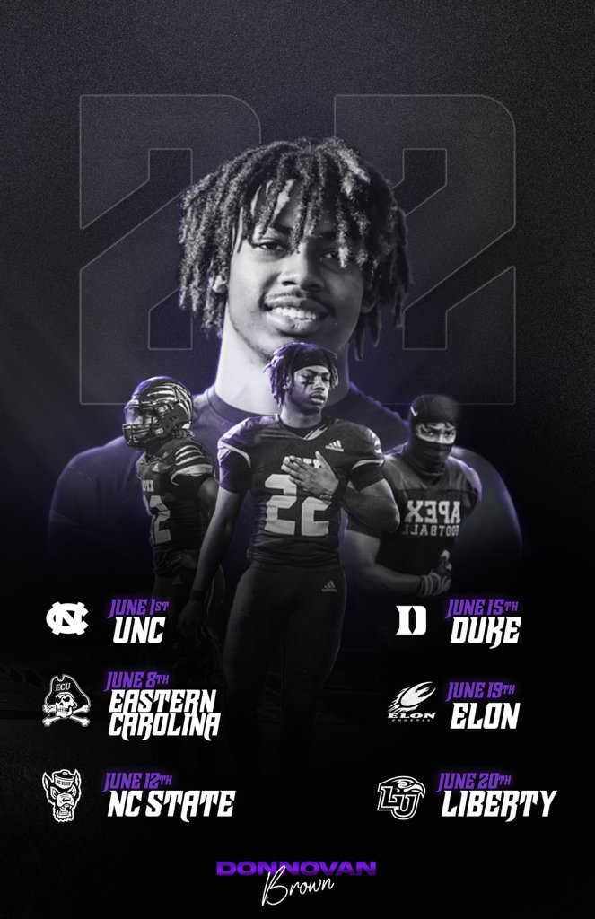Donnovan Trey Brown (@donnovanbrown23) on Twitter photo Next camp stop - <a href="/ElonFootball/">Elon Football</a> This will be my first time visiting the campus. I look forward to connecting with Coach <a href="/TonyTrisciani/">Tony Trisciani</a> <a href="/CoachJoePerri/">Joe Perri</a> <a href="/AkeemDent/">DENT</a> <a href="/TheCoachSchultz/">Chris Schultz</a> tomorrow. #DFame #MoreToCome Next camp stop - <a href="/ElonFootball/">Elon Football</a> This will be my first time visiting the campus. I look forward to connecting with Coach <a href="/TonyTrisciani/">Tony Trisciani</a> <a href="/CoachJoePerri/">Joe Perri</a> <a href="/AkeemDent/">DENT</a> <a href="/TheCoachSchultz/">Chris Schultz</a> tomorrow. #DFame #MoreToCome