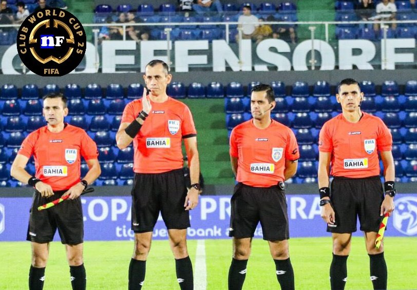 NetamenteFutbol's tweet photo. #MundialDeClubes2025
FINÍSIMO!!
Este sábado a las 13 hs debuta el equipo arbitral paraguayo en el Mundial de Clubes 2025 🇺🇲 con Juan Gabriel #Finisimo Benitez a la cabeza.
Mamelodi 🇿🇦 vs 🇩🇪 Borussia
#Árbitro Juan Gabriel Benítez 🇵🇾 #Lineas Eduardo Cardozo y Milciades Saldívar 🇵🇾 https://t.co/zrDybcEu36