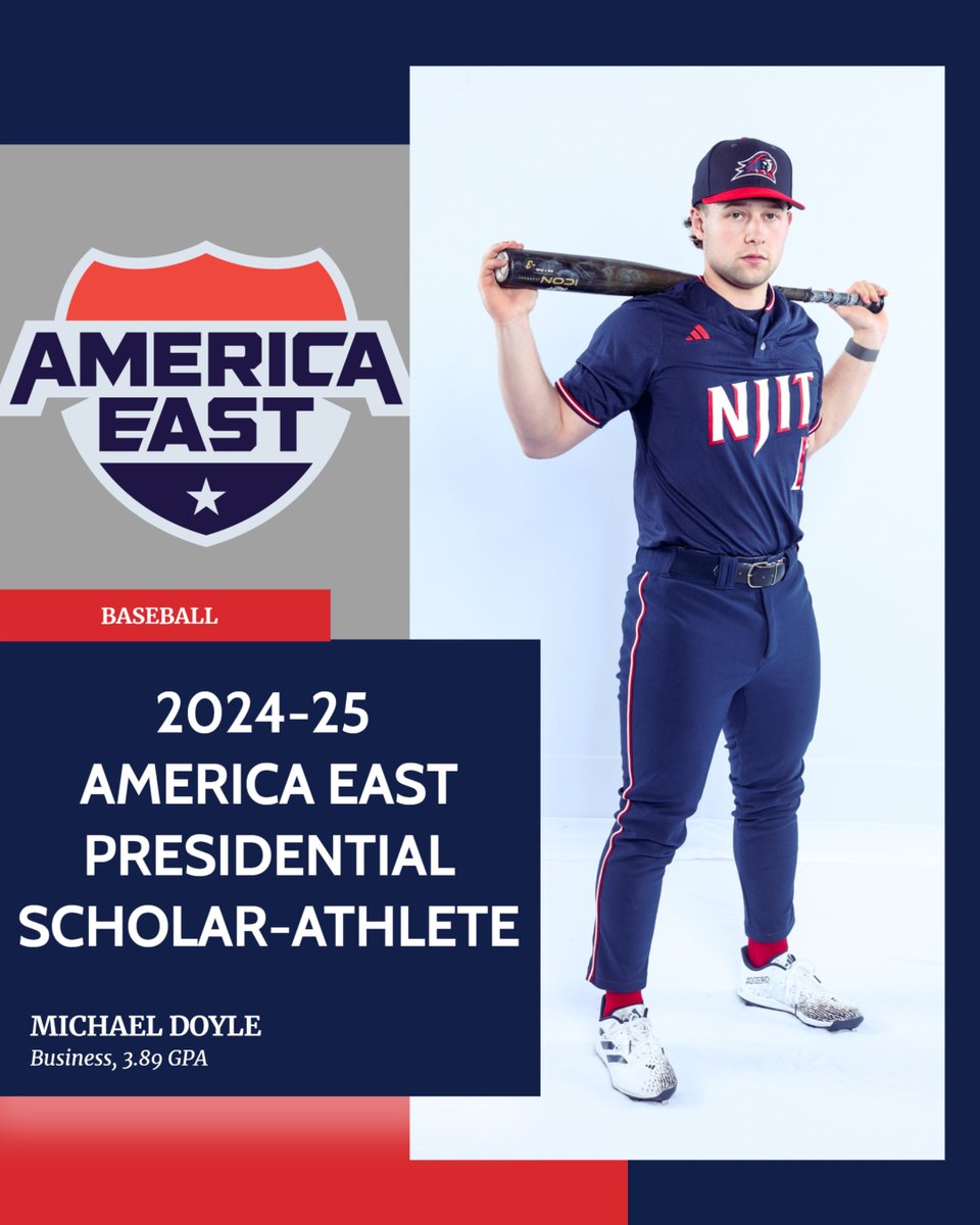 NJIT BASEBALL (@njtechbaseball) on Twitter photo Shoutout to Mike Doyle for earning an <a href="/AmericaEast/">America East</a> Presidential Scholar Athlete honor!
#RollTechโ๏ธ Shoutout to Mike Doyle for earning an <a href="/AmericaEast/">America East</a> Presidential Scholar Athlete honor!
#RollTechโ๏ธ