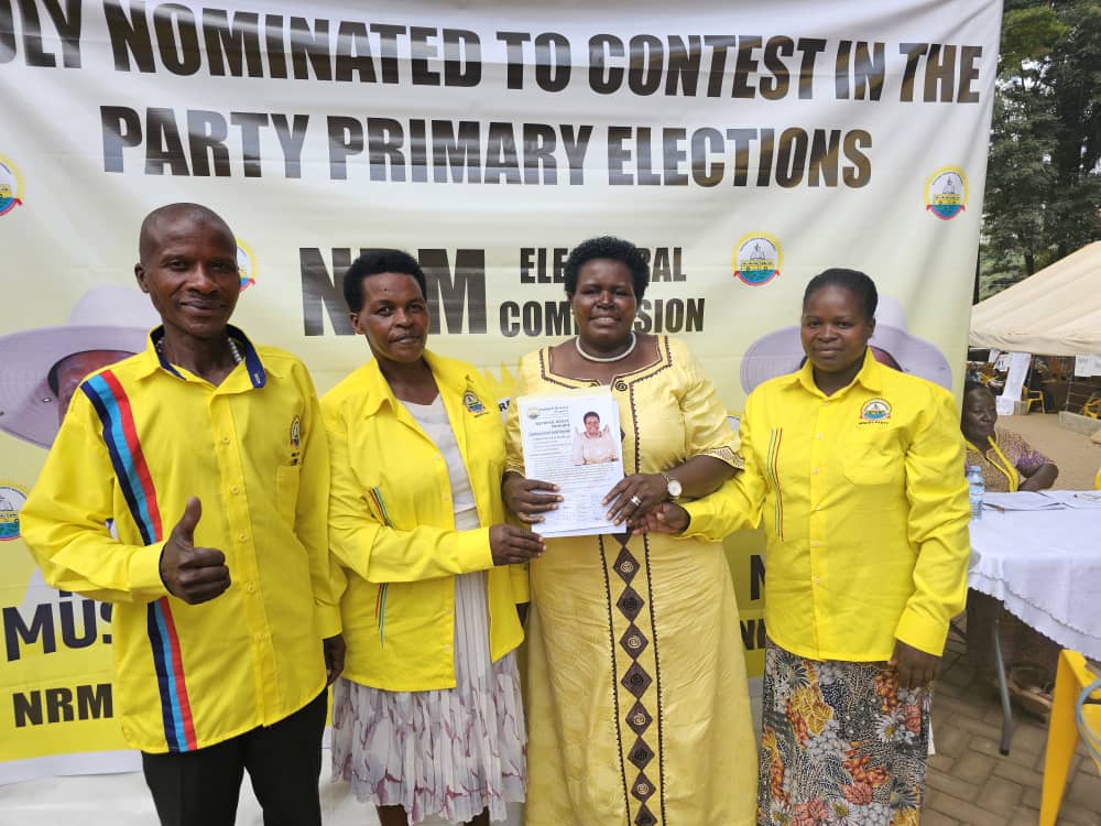 KigeziTv's tweet photo. #EarlierToday

Hon. Prossy Akampurira Mbabazi Begumisa, the incumbent Rubanda District Woman Member of Parliament, has today been duly nominated to contest in the National Resistance Movement (NRM) party primaries, seeking to retain her seat.

Hon. Akampurira is seeking ... https://t.co/6ngxy8oAbp