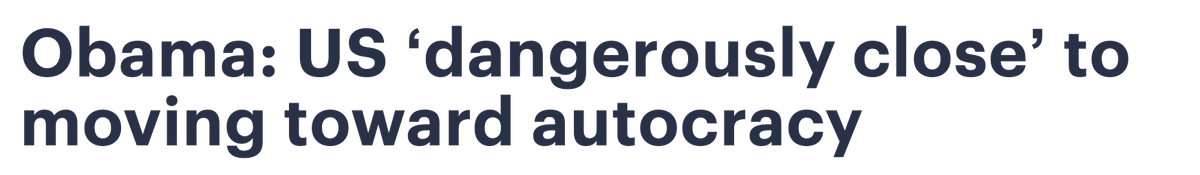 The gaslighting never ends.  We just had a president, Biden, who was non compos mentis.  Obama participated in the coverup of Biden's incapacitation so that he and his cronies could control the levers of power through unelected means. And this is what Obama says now: