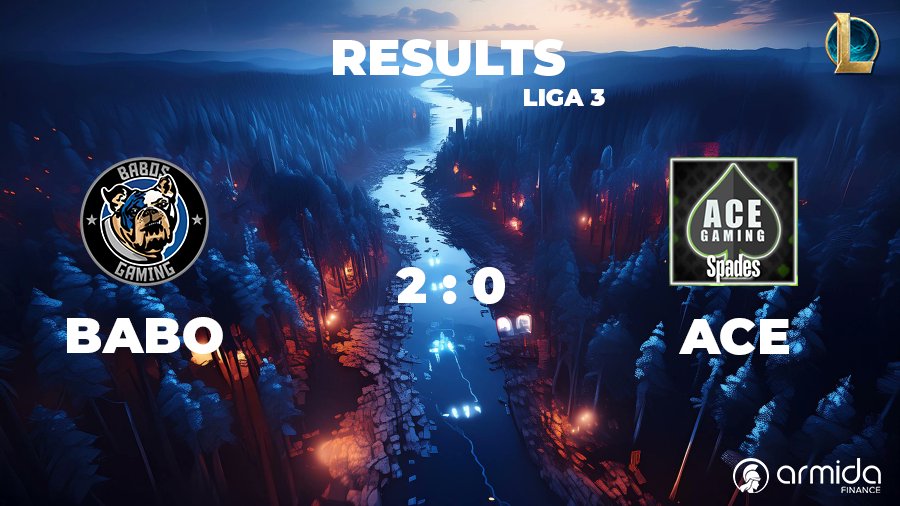 Babos Gaming (@babosgaming) on Twitter photo 🚨RESULTS LIGA 3.1🚨
What a performance! Our <a href="/LeagueOfLegends/">League of Legends</a> Main Team takes matchday 4 with a solid 2:0 - GGWP! 💪
A huge thank you to <a href="/NickWegner9/">ADC IS FRONTLINE</a> and <a href="/KKeawy/">Kai Keawy</a> for helping us out today! 🤍
Thanks, <a href="/Allisrem/">Allisrem</a>, for the great cast tonight! 🤍 🚨RESULTS LIGA 3.1🚨
What a performance! Our <a href="/LeagueOfLegends/">League of Legends</a> Main Team takes matchday 4 with a solid 2:0 - GGWP! 💪
A huge thank you to <a href="/NickWegner9/">ADC IS FRONTLINE</a> and <a href="/KKeawy/">Kai Keawy</a> for helping us out today! 🤍
Thanks, <a href="/Allisrem/">Allisrem</a>, for the great cast tonight! 🤍