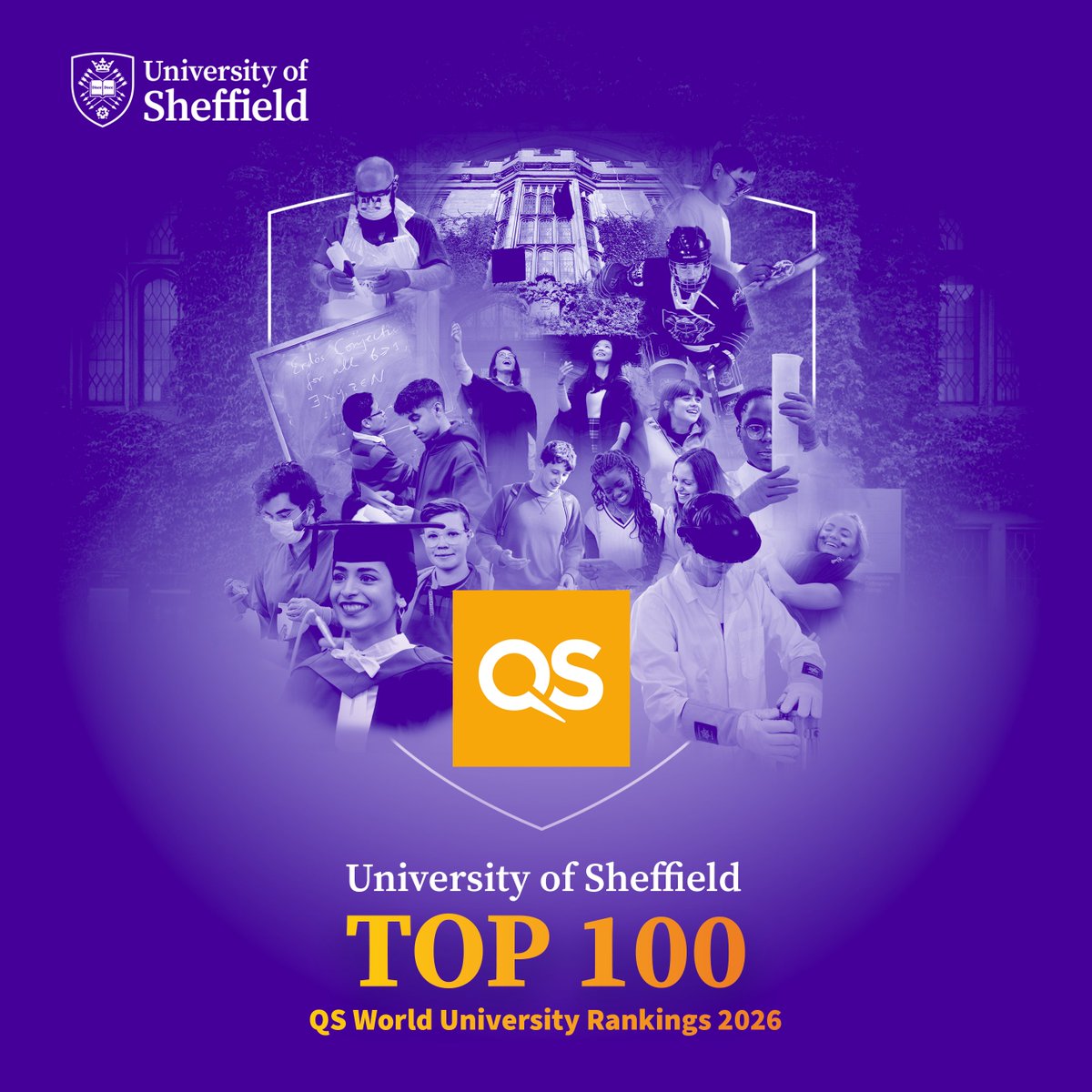 sheffielduni's tweet image. The QS World University Rankings 2026 have just been released and we’ve placed 92nd in the World Top 100! Huge thanks to everyone in the @sheffielduni community for this achievement; from staff and students to alumni, supporters and friends around the world!
#QSWUR2026