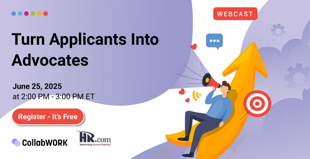 Most companies lose momentum after the apply button.

That generic confirmation page? It’s costing you talent.

Join CollabWORK on HR.com to learn how to turn the post-apply experience into a brand-builder: web.hr.com/kox2y

#recruiting #employerbrand