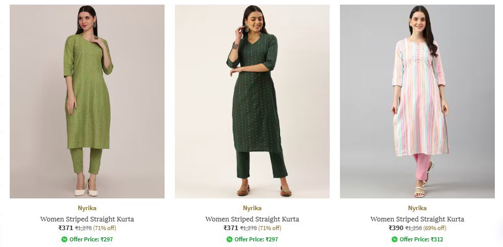 Upto 80% off on Women Kurta Suit Sets
  
ajiio.in/hm2XTyc