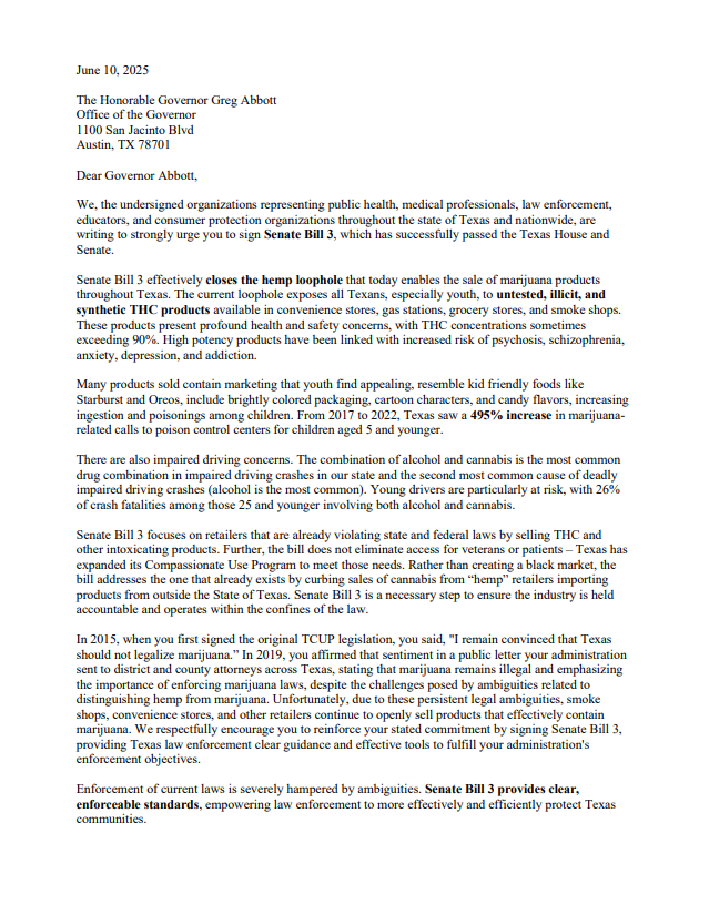 bradj_TX's tweet photo. More jockeying over an SB 3 veto: A group of organizations, including the Sheriff's Association of Texas, sent a letter to @GregAbbott_TX asking him to sign the bill into law. #txlege https://t.co/p90DANx9tk