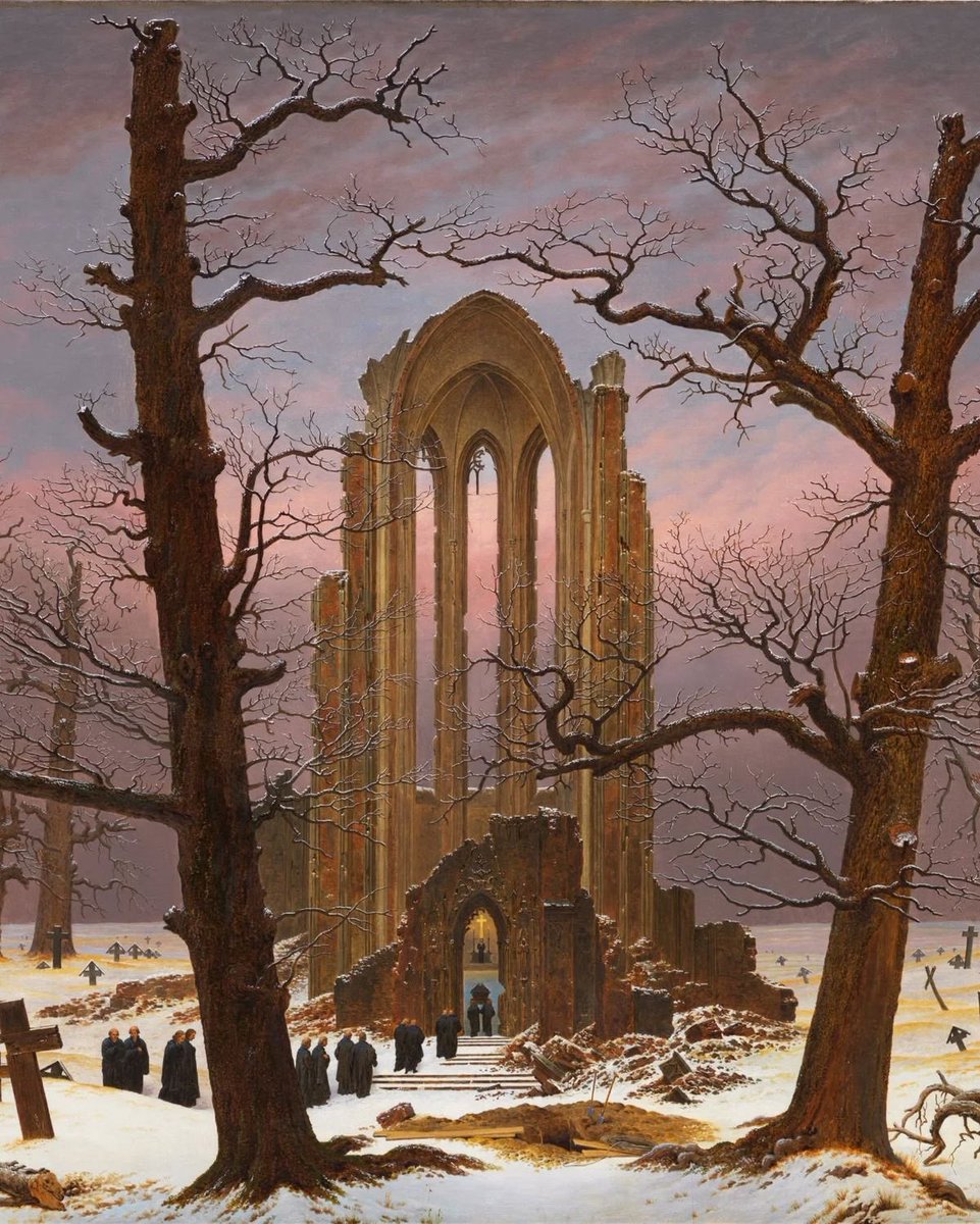 Monastery Cementery in the Snow - Caspar David Friedrich