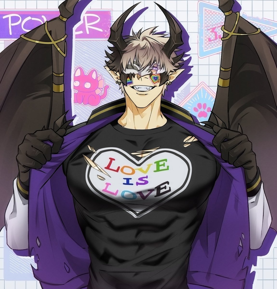 Happy pride🖤!! Apparently someone gave Peepaw the wrong clothing size...
#RuzebowPride #CrimzonMuze