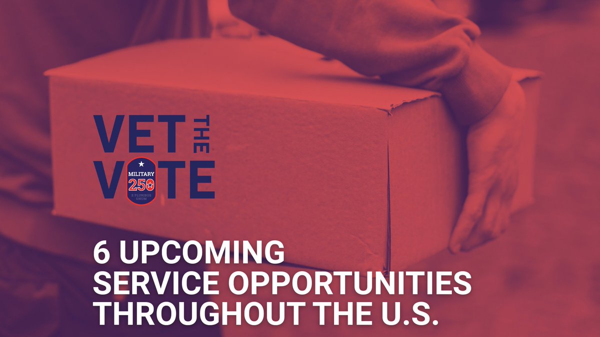 6 Upcoming Service Opportunities Throughout The U.S. 🤝 

linkedin.com/posts/vet-the-…

Don't forget to log your acts of service on Military250.org!
