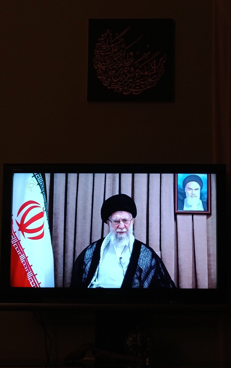 Cube542's tweet image. Khamenei, with firmness, power, and strong faith, declared on Iran's national television:
Threaten someone who is afraid of threats. 
The Iranian nation will never fear the threats of America and Israel.  
P.S:The most repeated word in the Holy Quran is 'Do not fear.
#Israel