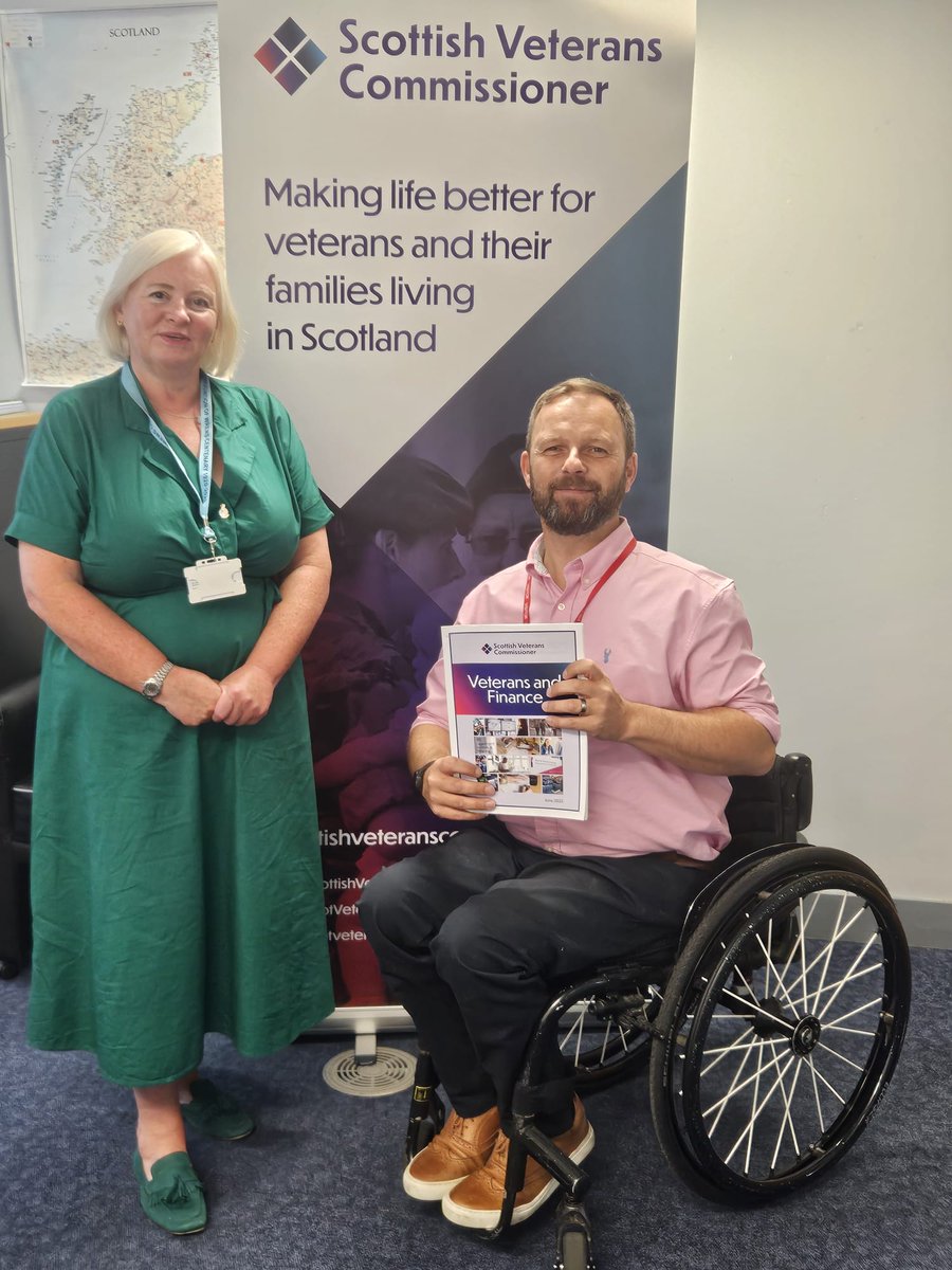 Great catch up this morning with Ryan MacDonald, <a href="/SSAFA/">SSAFA</a> Regional Manager Scotland, about the latest developments at SSAFA to improve support for the veteran community. 

SSAFA provided valuable insights for my new report, Veterans &amp; Finance, so it was a pleasure to share a copy.