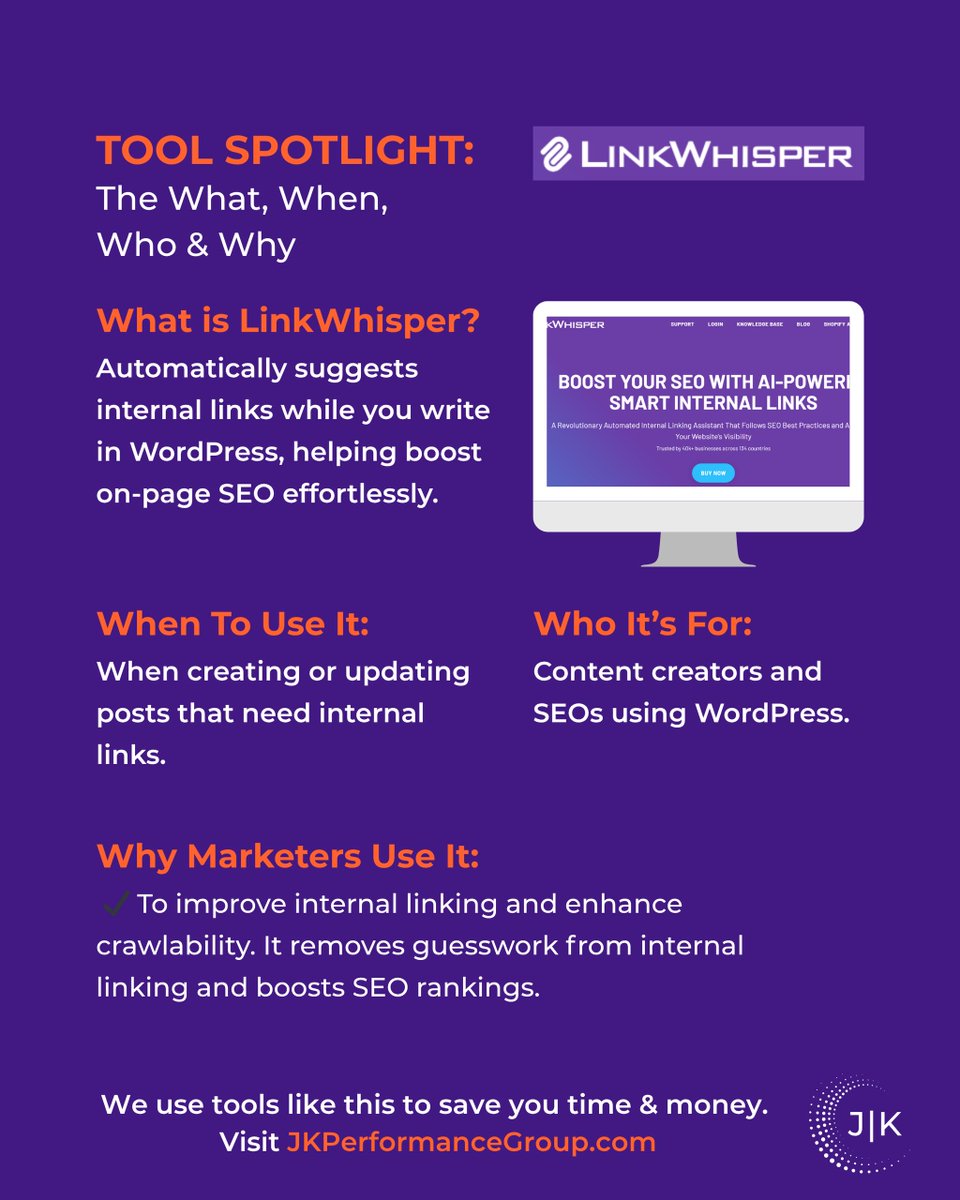 JKperformancegr's tweet photo. Not sure which SEO tools are worth your time? You’re not alone. We test &amp; compare tools so you don’t have to. Save this post and start using tools that deliver results. #SEOtools #internalLinking #wordpressSEO #SEOStrategy #organicsearch #websitetools #linkwhisper #onpageseo https://t.co/qzxiRtS2LP